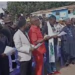 PROTESTERS HOLD CHURCH SERVICE AT PROTEST GROUND IN PLATEAU STATE IN PLATEAU STATE